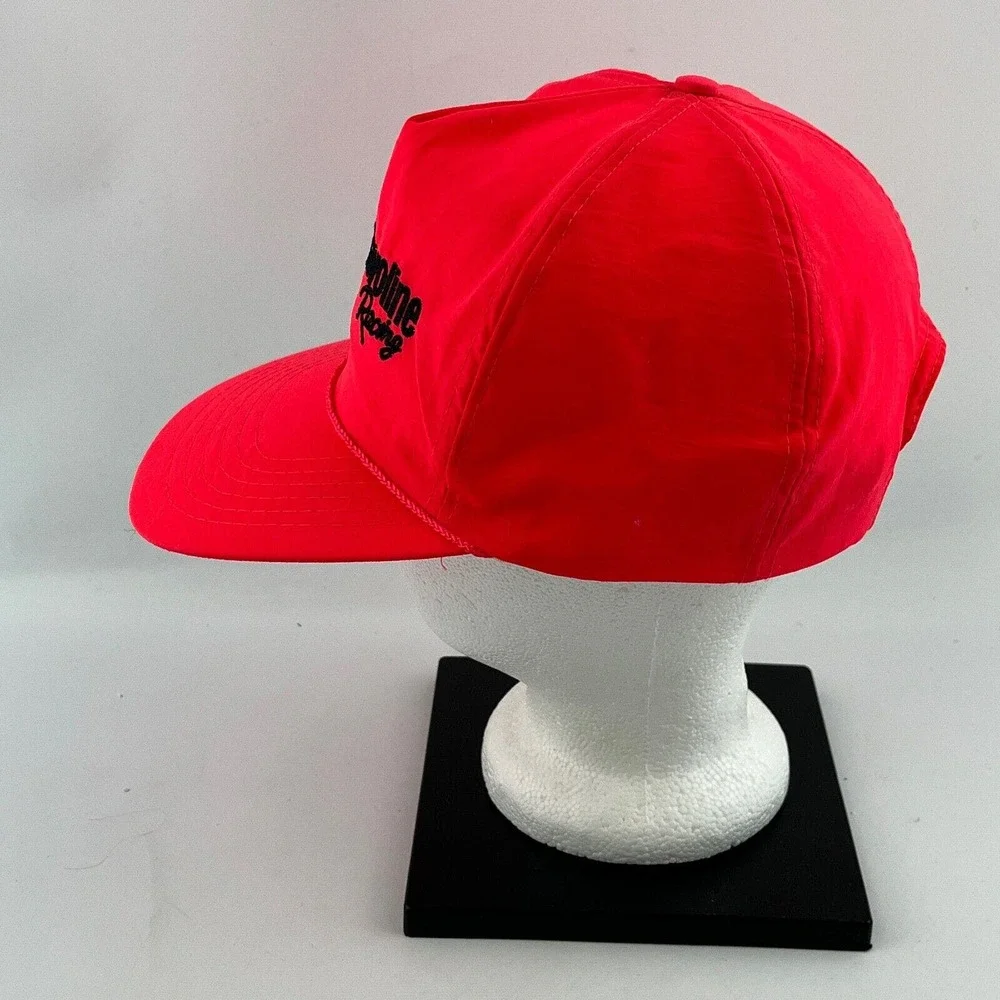 Vtg Kmart Havoline Racing Cap Hot Pink Nylon‎ Rope Snapback Hat Clark Sportswear